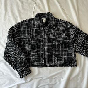 Bouclé Cropped Shacket